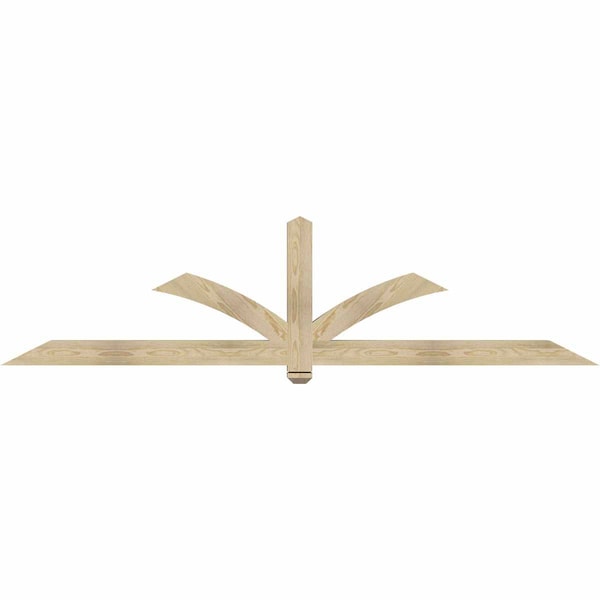 Ekena Millwork Redmond Rough Sawn Timber Gable Bracket, Douglas Fir, 96"W x 24"H x 4"D x 4"F, 6/12 Pitch GBW096X24X0404RED00RDF - main